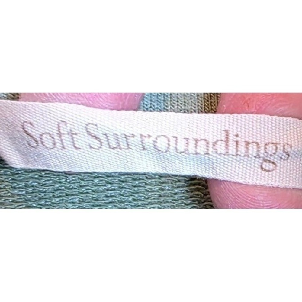 Soft Surroundings Sage Green Henley Pullover Tunic Sweatshirt Pockets Womens L‎ - Picture 4 of 9